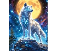 Wolf Under The Northern Lights Puzzle 1000 Pezzi Educativo Premium Wildlife Pet Per Ragazzi Intelligenza Creativa Idea Regalo Natale E Pasqua 1000 PCS