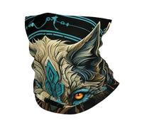 Wolf Vichingo Norreno Rune Antiche Blu Unisex Sciarpa A Tubo Durevole Ghetta da Collo Multifunzione Bandana per Pesca Sports Arrampicata