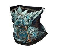 Wolf Vichingo Rune Antiche Norrene Fantastiche Donna Uomo Headwrap Multiuso Sciarpa al Collo Elastico Ghetta da Collo per Yoga Escursionismo Sports