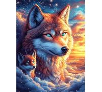 Wolf with Fiery Eyes in A Magical Forest Puzzle 500 Pezzi Rompicapo Rilassante Premium Wildlife Pet Antistress Naturale Attività Per Il Benessere Regalo Per Chi Lavora Molto 500 PCS