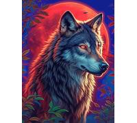 Wolf with Fiery Eyes Under The Moon Puzzle 1000 Pezzi Per Famiglia E Amici Wildlife Pet Cute Rompicapo Relax Pressione Ridotta Giochi Da Tavolo Per Serate in Compagnia Regalo Natale 2025 1000 PCS