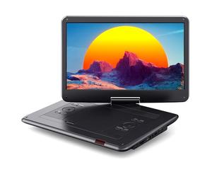 WOLFANG 17,5" Lettore DVD Portatile con 15,6" Display HD, 5000 mAh Batteria, Nessuna Restrizione Regionale, Doppi Altoparlanti Stereo, Supporto USB/Scheda SD/Sincronizzazione TV/Schermo del Proiettore