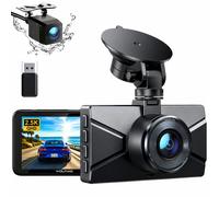 WOLFANG 2.5K Doppia Dashcam Dash Cam Auto IPS 3 con Grandangolo di 310° 1440P
