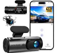 WOLFANG Dash Cam Auto 4K Doppia WiFi 170° Grandangolo Visione Notturna G-Sensor con Scheda SD 32G