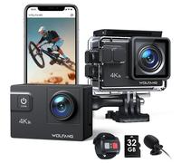 WOLFANG GA300 Action Cam 4K, Fotocamera Subacquea 40m Impermeabile con Scheda 32