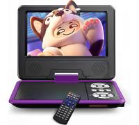 Wolfang - Lettore DVD portatile da 9,5 pollici per bambini e viaggi in auto con