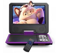 Wolfang Lettore DVD portatile da 9,5 pollici per bambini e viaggi in auto Purple