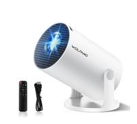 WOLFANG Mini Proiettore Portatile WiFi 6, Videoproiettore Supporta 1080P, Proiettore da Camera da Letto 180° per Soffitto, Home Cinema con App Integrate, Bluetooth, per iOS Android TV Stick