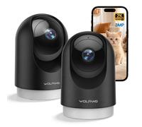 WOLFANG Telecamera Wi-Fi Interno 2K, Telecamera per Cani con Rilevamento Movimen