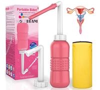 Wolfbeam Detergente portatile 2 in 1 per la pulizia della vulva e dell'ano e della salute personale, contenitore per lavaggio vaginale da viaggio, spray per l'igiene personale (rosa, 450 ml)