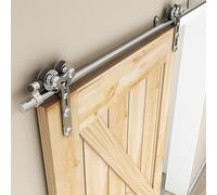 WOLFBIRD 6FT/183 cm, accessorio per porta scorrevole in acciaio inox, accessori per porte scorrevoli, binari set per porta in legno (stile Y)