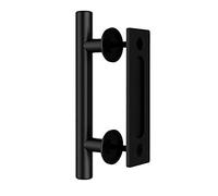 WOLFBIRD Maniglia per porta scorrevole, 24 cm, colore nero, maniglia per porta scorrevole, maniglia a doppio lato per porta in legno