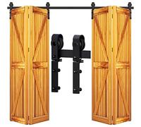 WOLFBIRD Set completo per porta scorrevole, 200 cm, per 4 porte scorrevoli Bifold, kit completo per apertura della porta inferiore a 185 cm, senza porta