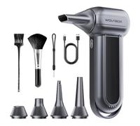 WOLFBOX MF100 Soffiatore d'Aria Elettrico - 150000 RPM, Senza Fili, Motore Brushless Ricaricabile, 3 Marce Regolabili per Computer, Tastiera, Casa e Auto