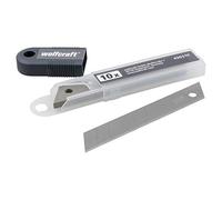 wolfcraft 10 lame a spezzare da 18 mm, 8 segmenti I 4303000 I Accessorio per cutter con lama a spezzare