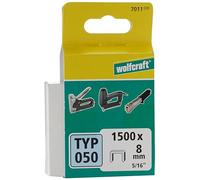 wolfcraft 1500 punti dorso largo, tipo 050, 8 mm I 7011000 I Ideali per il fissaggio di tessuti e listelli di legno sottili