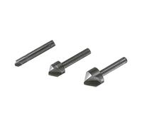 Wolfcraft 2504000 Kit svasatori conici 3 parti 6 mm, 12 mm, 16 mm Acciaio per