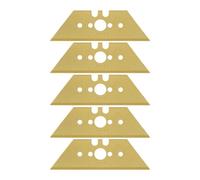 wolfcraft 5 lame trapezoidali 0, 65 x 61 mm - 4173000 - affilate e resistenti alla rottura, rivestite in TiN per una maggiore durata, affilate su entrambi i lati, inossidabili