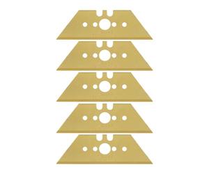 wolfcraft 5 lame trapezoidali 0, 65 x 61 mm - 4173000 - affilate e resistenti alla rottura, rivestite in TiN per una maggiore durata, affilate su entrambi i lati, inossidabili