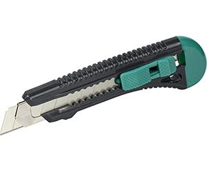 wolfcraft Cutter con lama a spezzare standard da 18 mm I 4146000 I Cutter in plastica con guida in metallo