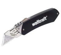 wolfcraft Cutter per tempo libero in alluminio con lama retrattile I 4124000 I Cutter a lame trapezoidali leggero ideale per il tempo libero