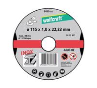 WOLFCRAFT - DISCO DA TAGLIO PER ACCIAIO INOX EXTRA SOTTILE DN. LAVORO 115 3 PEZZI 8460000