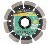 wolfcraft Disco diamantato PRO LASER universale I 8310000 I universale - ideale per calcestruzzo armato I Ø 115 mm I 10 mm