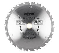 wolfcraft Lama per seghe circolari manuali a batteria, serie viola, Ø 184 mm I 6346000 I Tagli rapidi, medio/grossi