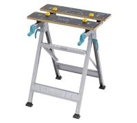 wolfcraft MASTER 200 - Banco Morsa da Lavoro Pieghevole e Portatile | Banco da lavoro stabile con piano divisibile, fori da 20 mm, portata 180 kg e sistema a chiusura rapida. Art. 6177000