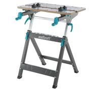 wolfcraft MASTER 750 ERGO Banco Morsa e Portamacchine Regolabile | Tavolo da lavoro ergonomico e pieghevole in acciaio, inclinazione continua, portata 125 kg, art. 6871000