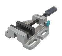 wolfcraft morsa per macchina - 3423000 - con regolazione rapida; forza di serraggio 200 kg - ganascia in acciaio con scanalature a V orizzontali per il serraggio di materiali rotondi