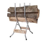 wolfcraft Multicavalletto Taglialegna SB 60 per Legna da Ardere | Cavalletto portatile per ceppi da 1 m con basi in faggio e scala graduata per tagli da 25 e 33 cm. 5119000