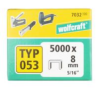 wolfcraft Punti dorso largo, acciaio extra duro, tipo 053 I 7032100 I Ideali per il fissaggio di tessuti e listelli di legno