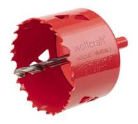 wolfcraft Sega a tazza BIM I 5474000 I Per materiali per costruzioni a secco, legno, plastica e metalli, profondità di taglio 40 mm
