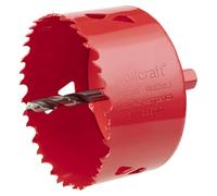 wolfcraft Sega a tazza BIM I 5486000 I Per materiali per costruzioni a secco, legno, plastica e metalli, profondità di taglio 40 mm