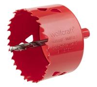 wolfcraft Sega a tazza BIM I 5494000 I Per materiali per costruzioni a secco, legno, plastica e metalli, profondità di taglio 40 mm