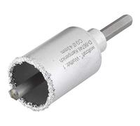 wolfcraft Sega a tazza con riporto in metallo duro e mandrino I 3894000 I Per impianti elettrici e sanitari in calcestruzzo, muratura e pietra; profondità di taglio 55 mm