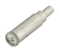 wolfcraft Sega a tazza diamantata "Ceramic"con punta di centraggio e codolo I 5920000I Per l'installazione di sanitari e di materiale elettrico su piastrelle e piastrelle smaltate;profondità di taglio