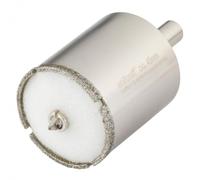 wolfcraft Sega a tazza diamantata "Ceramic" con punta di centraggio e codolo I 5928000 I Per l'installazione di sanitari e di materiale elettrico su piastrelle e piastrelle smaltate; profondità di taglio 45 mm