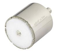wolfcraft Sega a tazza diamantata "Ceramic" con punta di centraggio e codolo I 5929000 I Per l'installazione di sanitari e di materiale elettrico su piastrelle e piastrelle smaltate; profondità di taglio 45 mm