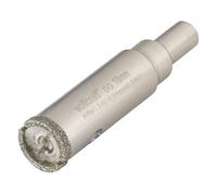 wolfcraft Sega a tazza diamantata "Ceramic" con punta di centraggio e codolo I 5932000 I Per l'installazione di sanitari e di materiale elettrico su piastrelle e piastrelle smaltate; profondità di taglio 45 mm