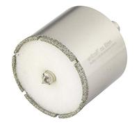 wolfcraft Sega a tazza diamantata "Ceramic" con punta di centraggio e codolo I 5940000 I Per l'installazione di sanitari e di materiale elettrico su piastrelle e piastrelle smaltate; profondità di taglio 45 mm