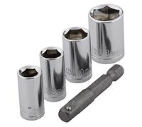 WOLFCRAFT - SET DI 4 CHIAVI A BUSSOLA PER TRAPANI E AVVITATORI DIM. 7, 8, 10, 13 + ADATTATORE 1/4 2413000