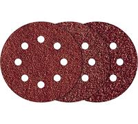 wolfcraft Set di dischi abrasivi velcrati da 15 pezzi, per legno/metallo, 8401000
