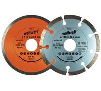 wolfcraft Set di dischi da taglio diamantati in 2 pezzi, 8390000, L'alternativa economica - ottimo per tutti, neofiti e gli appassionati del bricolage
