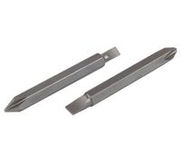 wolfcraft Set di inserti doppi con impronta a taglio/a croce (PH), 2 pezzi I 2407000 I 2 inserti Solid doppi, 60 mm, diverse dimensioni disponibili