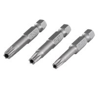 wolfcraft Set di inserti, TORX® con foro (dimensioni 25/27 / 30), 3 pezzi I 1262000 I 3 inserti Solid, 50 mm