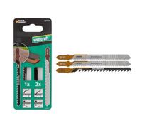 wolfcraft Set di lame per seghetti alternativi, per la costruzione di terrazze, 3 pezzi - Per realizzare tagli fini, dritti e curvi in WPC e legno duro - 2357000