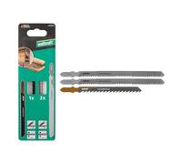 wolfcraft Set di lame per seghetti alternativi, per lavori di demolizione, 3 pezzi - Per realizzare tagli rapidi in legno con materiale incorporato e listelli per tetti - 2359000