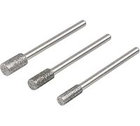 wolfcraft Set di molette diamante, cilindriche, 3 pezzi I 5987000 I Per levigare